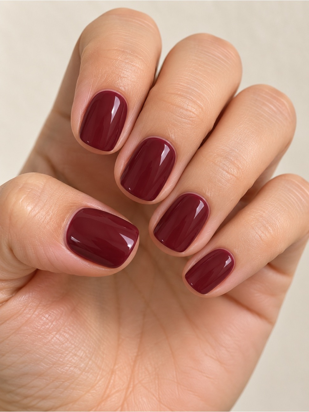 Burgundy Impress No Glue Press on Nails
